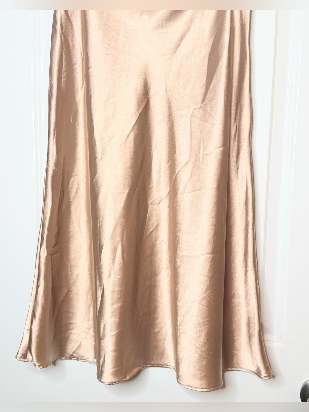 Alter’d State Satin Midi Skirt M Champagne Bias Cut Slip Skirt Made USA - Picture 3 of 7